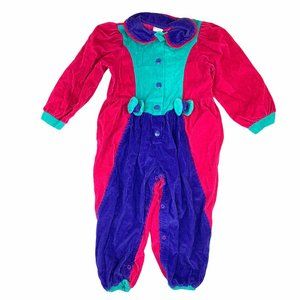 Vintage Retro Toddler Corduroy One Piece Purple 4 ringmaster